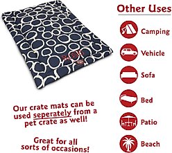 Majestic Pet Fusion Personalized Dog Crate Mat, Navy, Small slide 2 of 8
