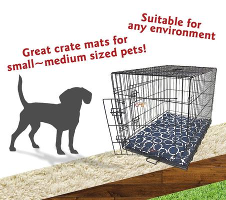 Show full view: Majestic Pet Fusion Personalized Dog Crate Mat, Navy, Small slide 7 of 9