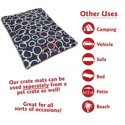 Show full view: Majestic Pet Fusion Personalized Dog Crate Mat, Navy, X-Large slide 2 of 6