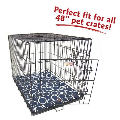 Show full view: Majestic Pet Fusion Personalized Dog Crate Mat, Navy, X-Large slide 4 of 6