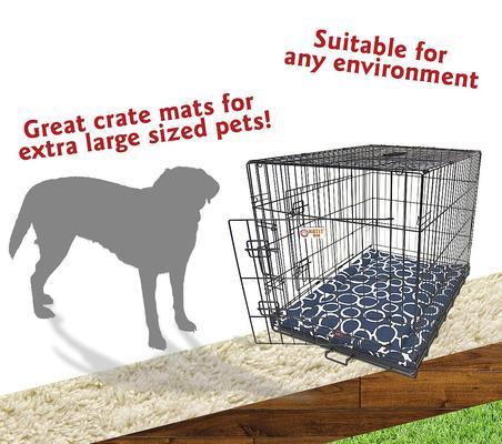 Show full view: Majestic Pet Fusion Personalized Dog Crate Mat, Navy, X-Large slide 5 of 6