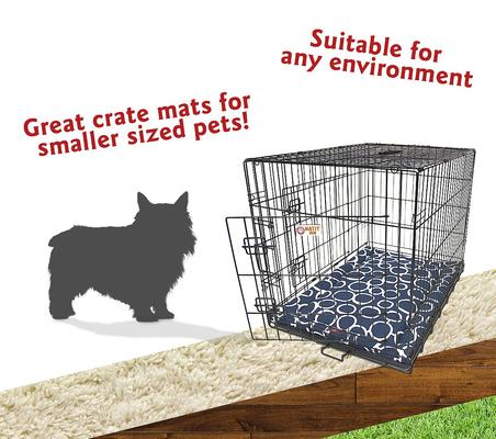 Show full view: Majestic Pet Fusion Personalized Dog Crate Mat, Navy, X-Small slide 5 of 8