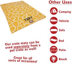 Majestic Pet Fusion Personalized Dog Crate Mat, Yellow, X-Large slide 2 of 8