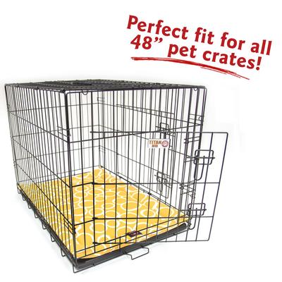 Show full view: Majestic Pet Fusion Personalized Dog Crate Mat, Yellow, X-Large slide 5 of 8