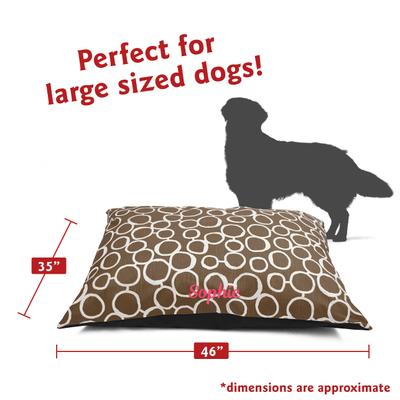 Show full view: Majestic Pet Fusion Personalized Pillow Cat & Dog Bed, Mocha, Large slide 4 of 7