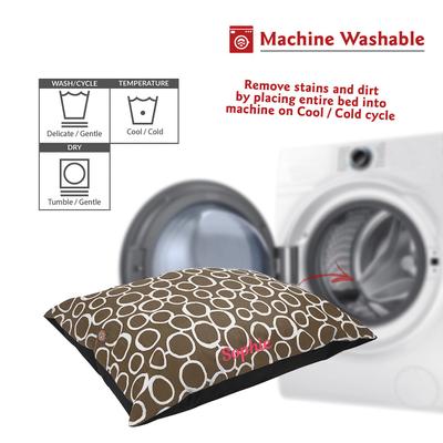 Show full view: Majestic Pet Fusion Personalized Pillow Cat & Dog Bed, Mocha, Large slide 6 of 7