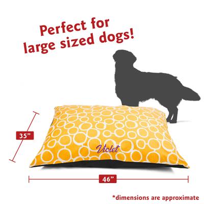 Show full view: Majestic Pet Fusion Personalized Pillow Cat & Dog Bed, Yellow, Large slide 3 of 6