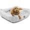 Show in main carousel: Majestic Pet Hexo Shapes Contemp Lounge Bolster Dog Bed with Removable Cover, Large, Gray slide 1 of 4