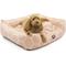 Show in main carousel: Majestic Pet Hexo Shapes Contemp Lounge Bolster Dog Bed with Removable Cover, Large, Pink slide 1 of 4