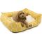 Show in main carousel: Majestic Pet Hexo Shapes Contemp Lounge Bolster Dog Bed with Removable Cover, Large, Yellow slide 2 of 5