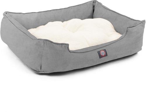 Show full view: Majestic Pet Jackson Heathered Contemp Lounge Bolster Dog Bed with Removable Cover, Large, Gray slide 3 of 5
