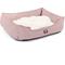 Show in main carousel: Majestic Pet Jackson Heathered Contemp Lounge Bolster Dog Bed with Removable Cover, Large, Pink slide 4 of 6