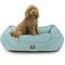 Show in main carousel: Majestic Pet Jackson Heathered Contemp Lounge Bolster Dog Bed with Removable Cover, Large, Teal slide 2 of 5