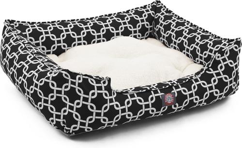 Show full view: Majestic Pet Links Contemp Lounge Bolster Dog Bed with Removable Cover, Black, Large slide 4 of 4
