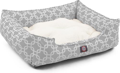Show full view: Majestic Pet Links Contemp Lounge Bolster Dog Bed with Removable Cover, Gray, Large slide 5 of 5