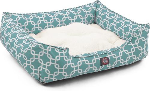 Show full view: Majestic Pet Links Contemp Lounge Bolster Dog Bed with Removable Cover, Teal, X-Large slide 4 of 4