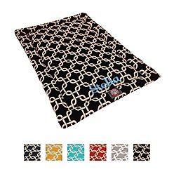 Majestic Pet Links Personalized Dog Crate Mat, Black, Large