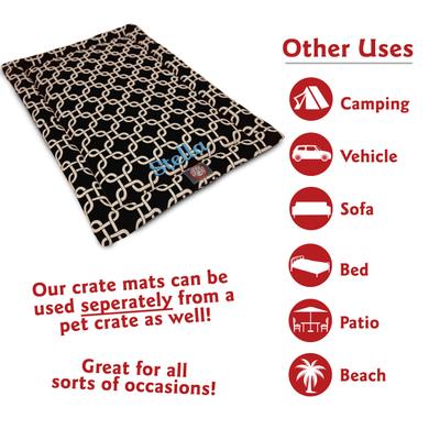 Show full view: Majestic Pet Links Personalized Dog Crate Mat, Black, Large slide 3 of 10