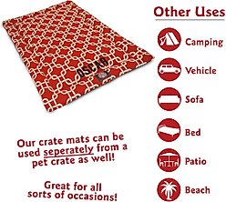 Majestic Pet Links Personalized Dog Crate Mat, Red, Large slide 2 of 8