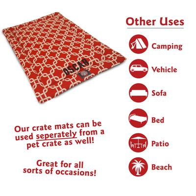 Show full view: Majestic Pet Links Personalized Dog Crate Mat, Red, Medium slide 2 of 9