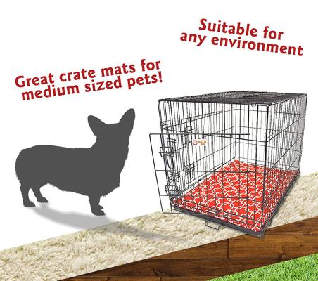 Show full view: Majestic Pet Links Personalized Dog Crate Mat, Red, Medium slide 7 of 9