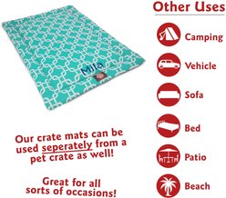 Majestic Pet Links Personalized Dog Crate Mat, Teal, X-Small slide 2 of 8