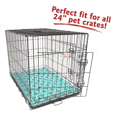 Show full view: Majestic Pet Links Personalized Dog Crate Mat, Teal, X-Small slide 6 of 9