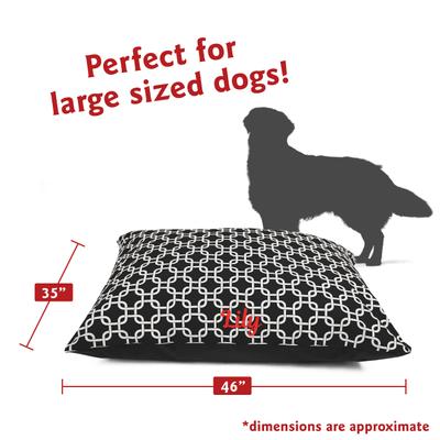 Show full view: Majestic Pet Links Personalized Pillow Cat & Dog Bed, Black, Large slide 4 of 8