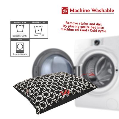 Show full view: Majestic Pet Links Personalized Pillow Cat & Dog Bed, Black, Large slide 6 of 8