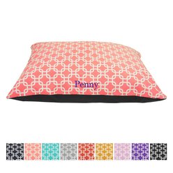 Majestic Pet Links Personalized Pillow Cat & Dog Bed, Coral, Large