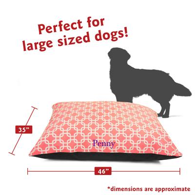 Show full view: Majestic Pet Links Personalized Pillow Cat & Dog Bed, Coral, Large slide 3 of 7