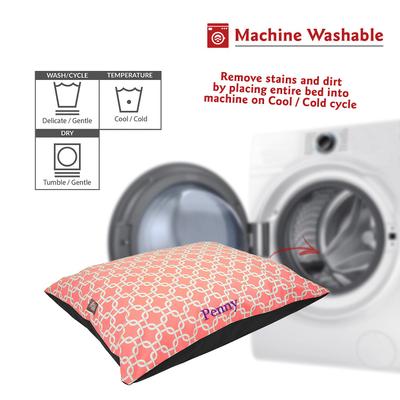 Show full view: Majestic Pet Links Personalized Pillow Cat & Dog Bed, Coral, Small/Medium slide 5 of 7