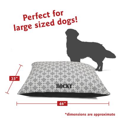 Show full view: Majestic Pet Links Personalized Pillow Cat & Dog Bed, Gray, Large slide 4 of 8