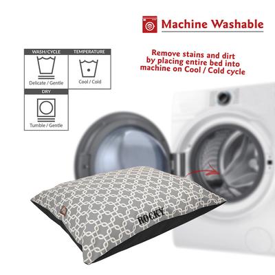 Show full view: Majestic Pet Links Personalized Pillow Cat & Dog Bed, Gray, Large slide 6 of 8