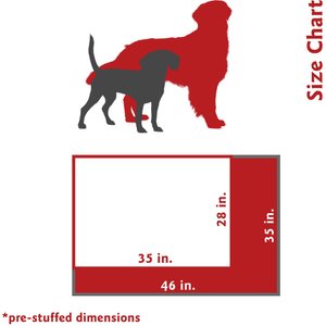 Majestic Pet Links Personalized Pillow Cat & Dog Bed, Gray, Large