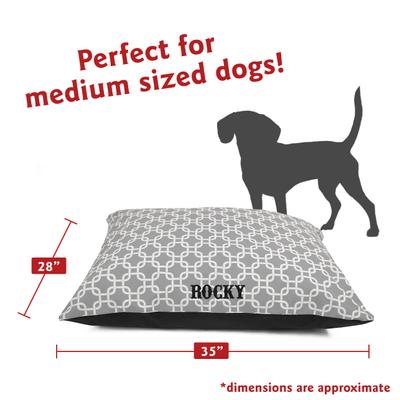 Show full view: Majestic Pet Links Personalized Pillow Cat & Dog Bed, Gray, Small/Medium slide 3 of 7