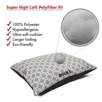 Show full view: Majestic Pet Links Personalized Pillow Cat & Dog Bed, Gray, Small/Medium slide 4 of 7