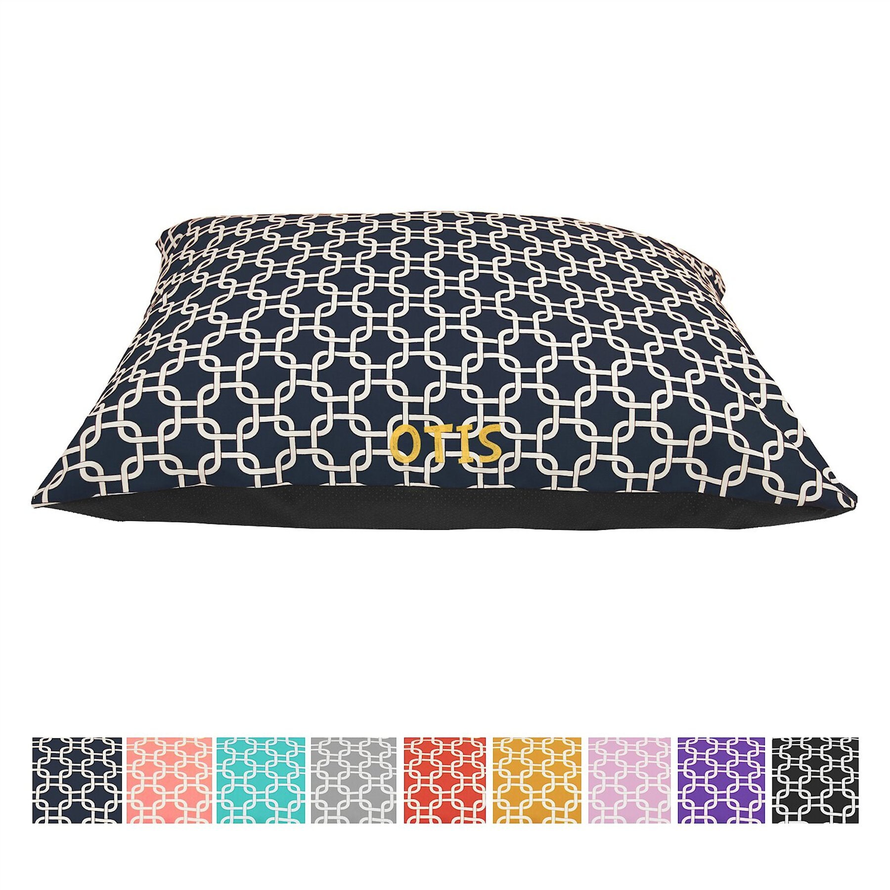 Majestic Pet Links Personalized Pillow Cat & Dog Bed, Navy Blue, Small/Medium