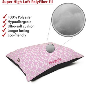 Majestic Pet Links Personalized Pillow Cat & Dog Bed, Pink, Small/Medium