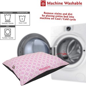 Majestic Pet Links Personalized Pillow Cat & Dog Bed, Pink, Small/Medium