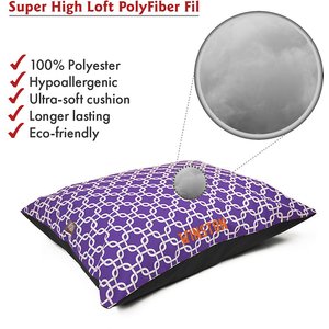 Majestic Pet Links Personalized Pillow Cat & Dog Bed, Purple, Small/Medium