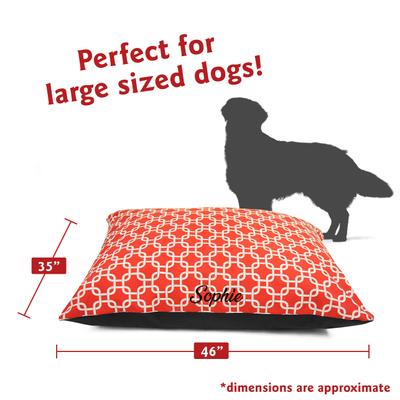 Show full view: Majestic Pet Links Personalized Pillow Cat & Dog Bed, Red, Large slide 3 of 7