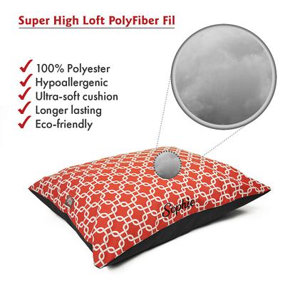 Show full view: Majestic Pet Links Personalized Pillow Cat & Dog Bed, Red, Large slide 4 of 7