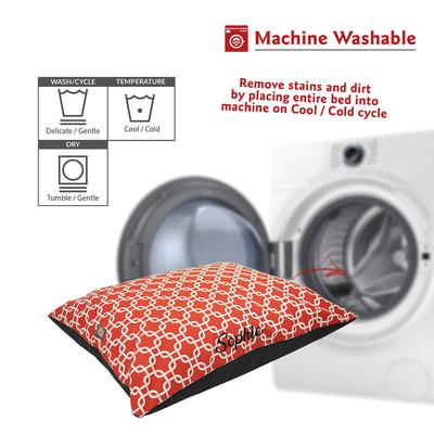 Show full view: Majestic Pet Links Personalized Pillow Cat & Dog Bed, Red, Large slide 5 of 7