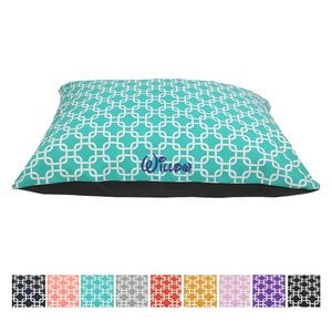 Majestic Pet Links Personalized Pillow Cat & Dog Bed, Teal, Large
