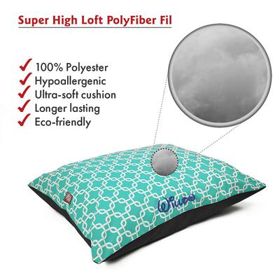 Show full view: Majestic Pet Links Personalized Pillow Cat & Dog Bed, Teal, Large slide 4 of 7