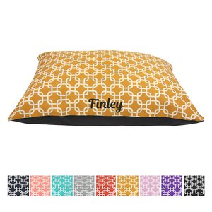Majestic Pet Links Personalized Pillow Cat & Dog Bed, Yellow, Small/Medium