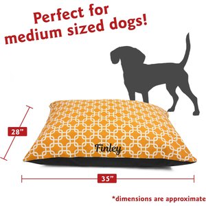 Majestic Pet Links Personalized Pillow Cat & Dog Bed, Yellow, Small/Medium