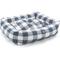 Show in main carousel: Majestic Pet Luxe Bagel Anderson Check Bolster Dog Bed with Removable Cover, Gunmetal Blue, Large slide 5 of 5