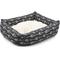 Show in main carousel: Majestic Pet Luxe Bagel Arrow Bolster Dog Bed with Removable Cover, Black/White Arrows, Large slide 3 of 5